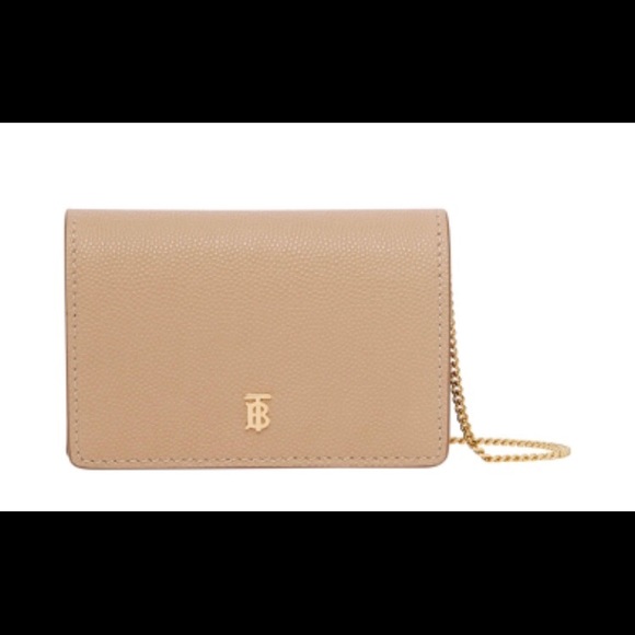 Authentic Burberry grainy leather wallet on chain - Picture 2 of 4